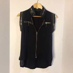 Vintage zipper classy blouse